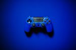 a blue video game controller